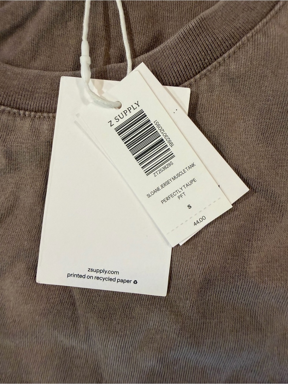 Z Supply Sleeveless Tank Top - Taupe - Picture 2 of 3